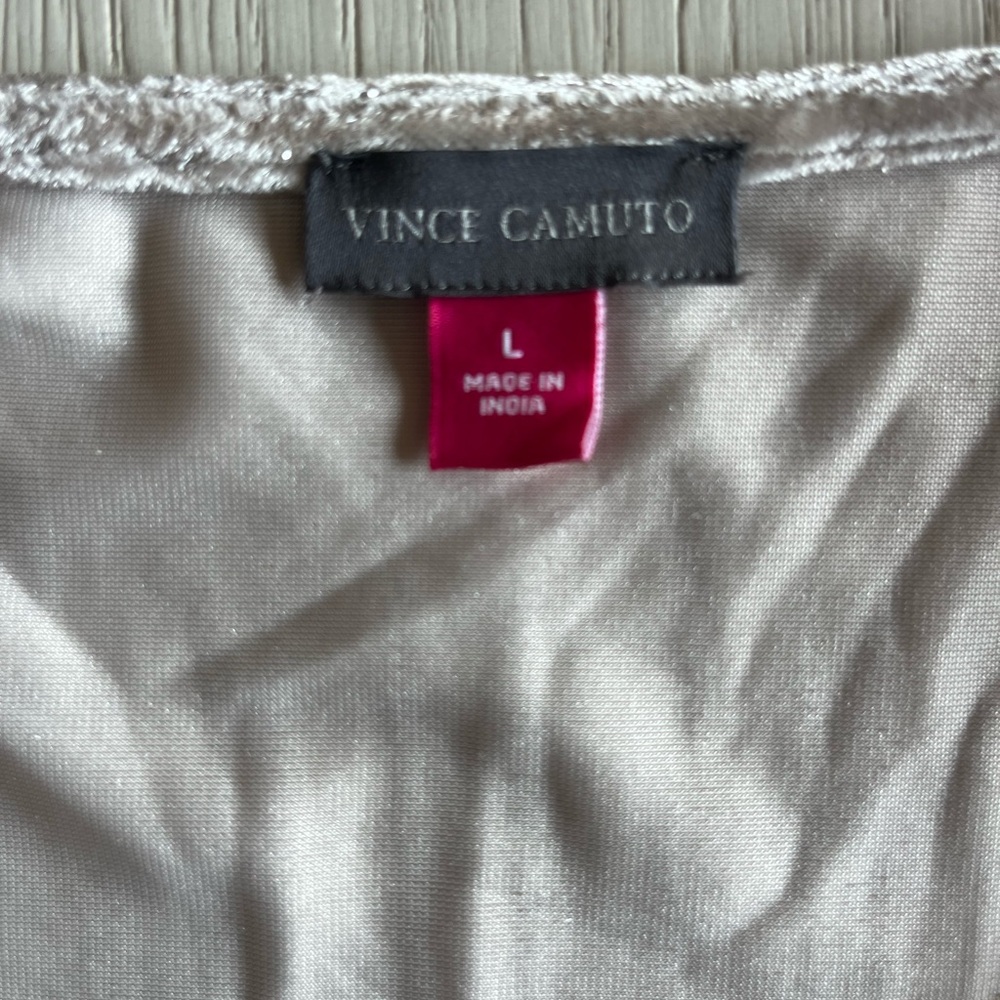 Vince Camuto Shimmering Cream Blouse - Picture 7 of 8